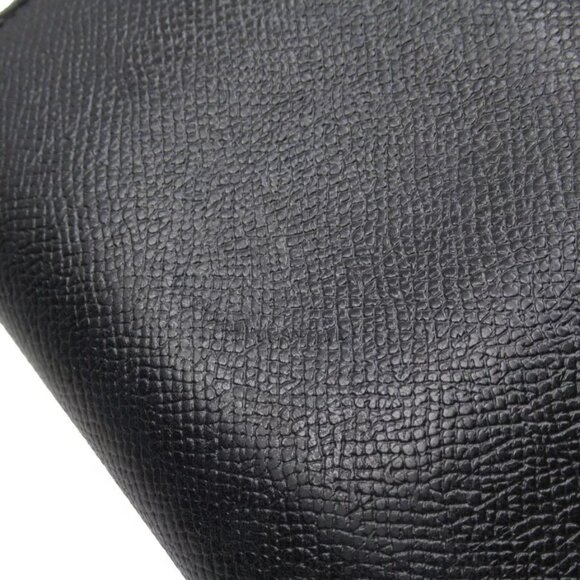 Auth BVLGARI Zip Around long wallet black leather - Picture 8 of 10